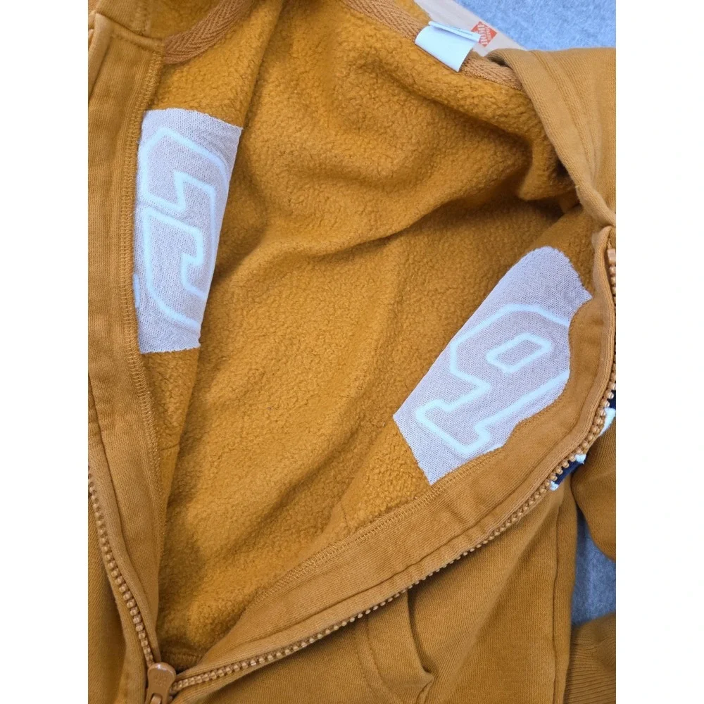 Gap baby Boys 5T mustard yellow logo sweatshirt Full zip hoodie Spellout Logo
